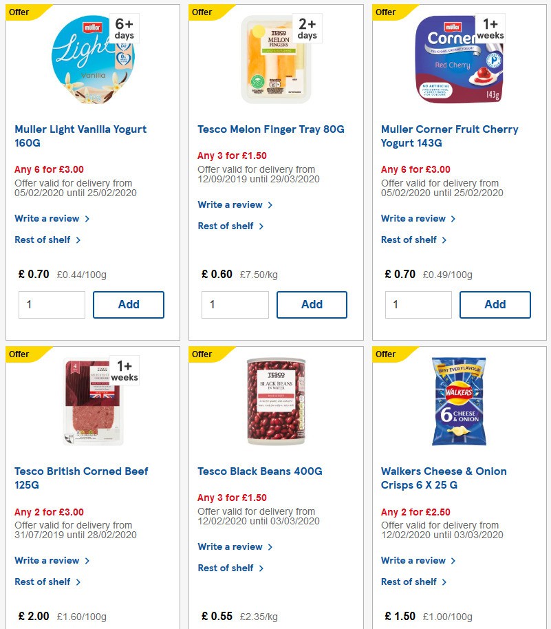 TESCO Offers from 12 February