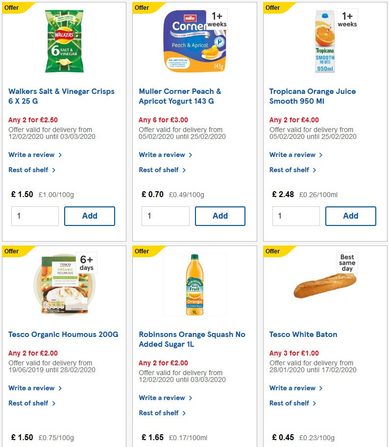 TESCO Offers from 12 February