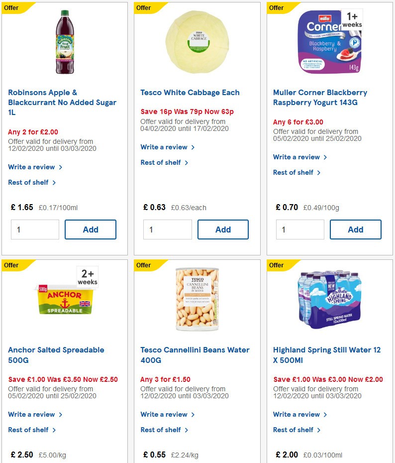 TESCO Offers from 12 February