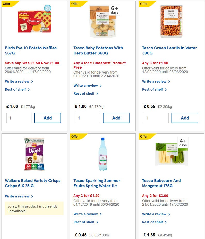 TESCO Offers from 12 February