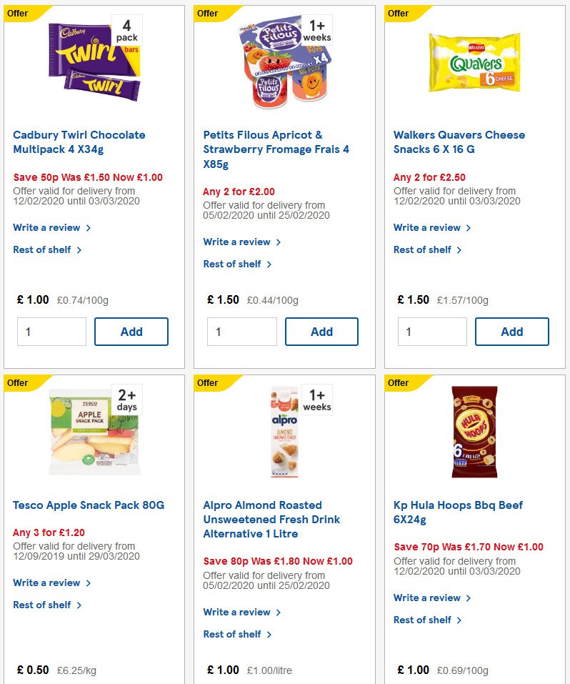 TESCO Offers from 12 February