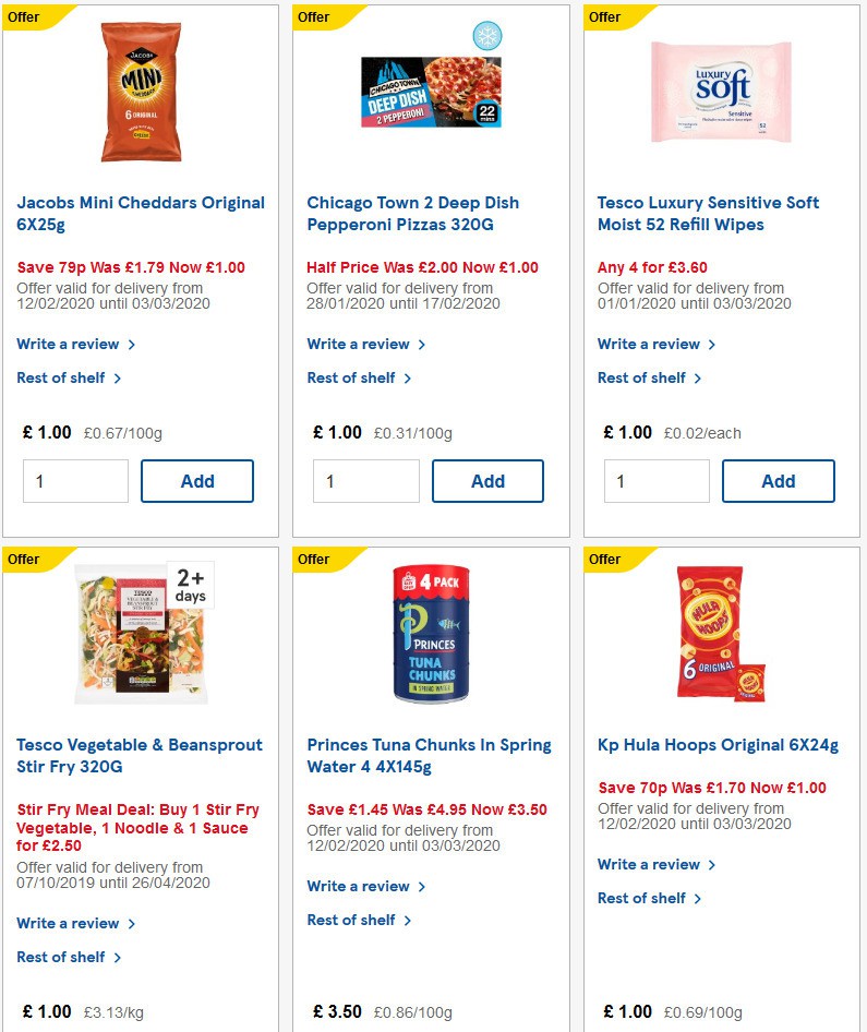 TESCO Offers from 12 February