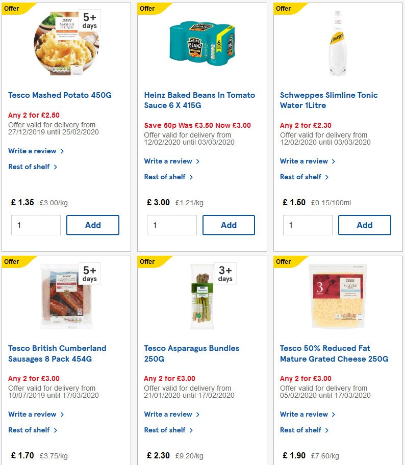 TESCO Offers from 12 February