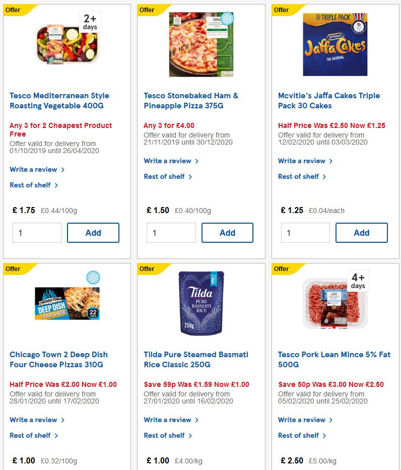 TESCO Offers from 12 February