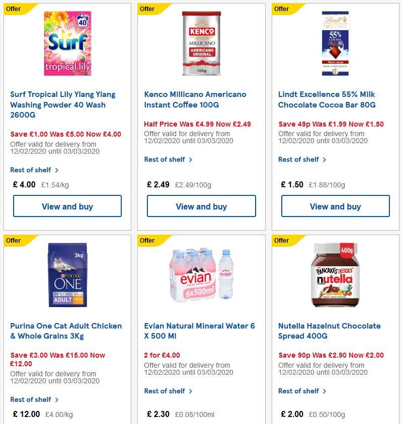 TESCO Offers from 12 February