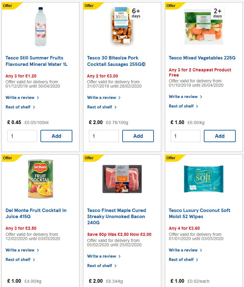 TESCO Offers from 12 February