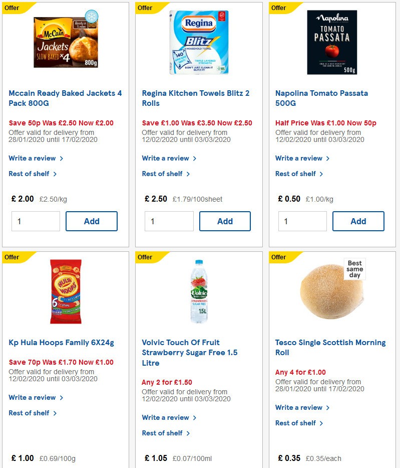 TESCO Offers from 12 February
