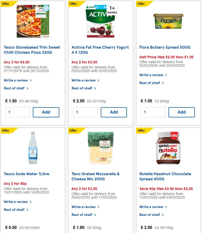 TESCO Offers from 12 February