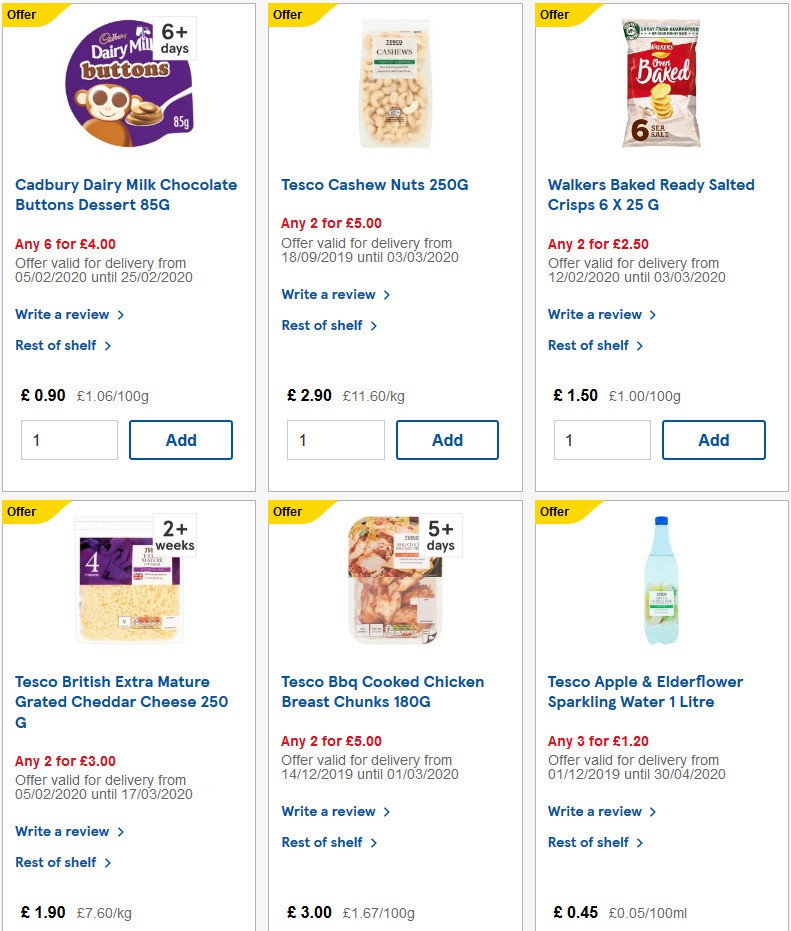 TESCO Offers from 12 February