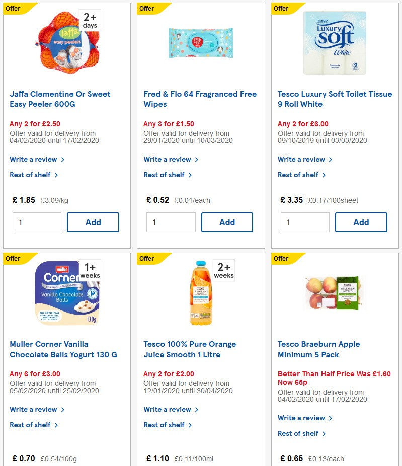 TESCO Offers from 12 February