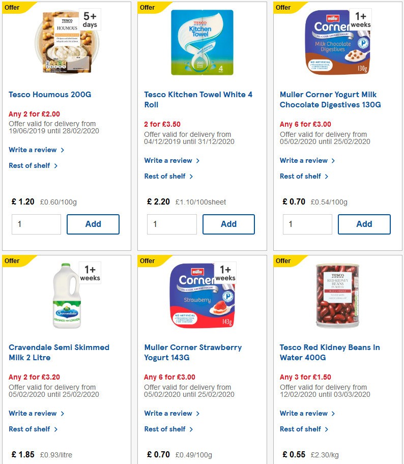 TESCO Offers from 12 February