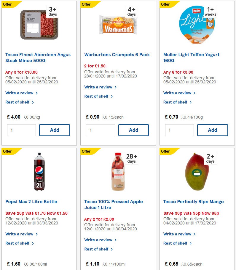 TESCO Offers from 12 February