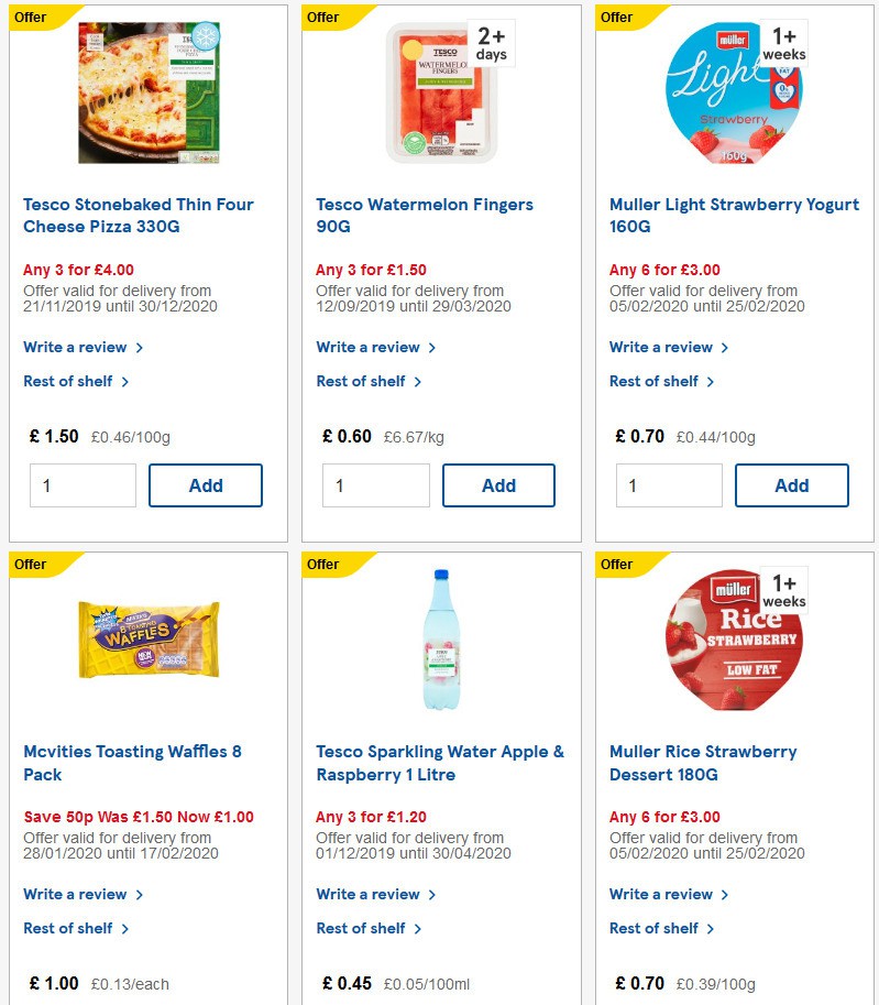 TESCO Offers from 12 February
