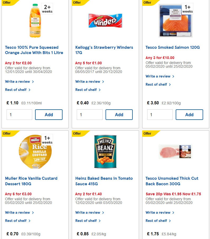 TESCO Offers from 12 February