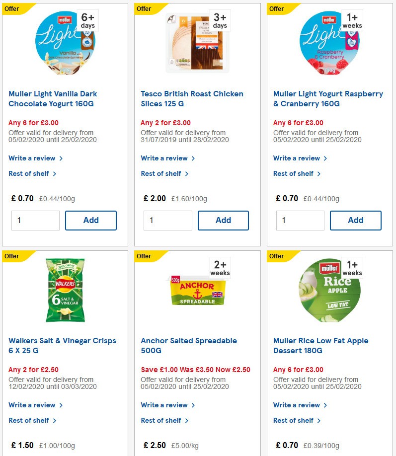 TESCO Offers from 19 February