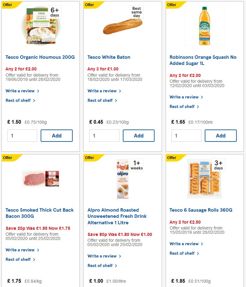 TESCO Offers from 19 February