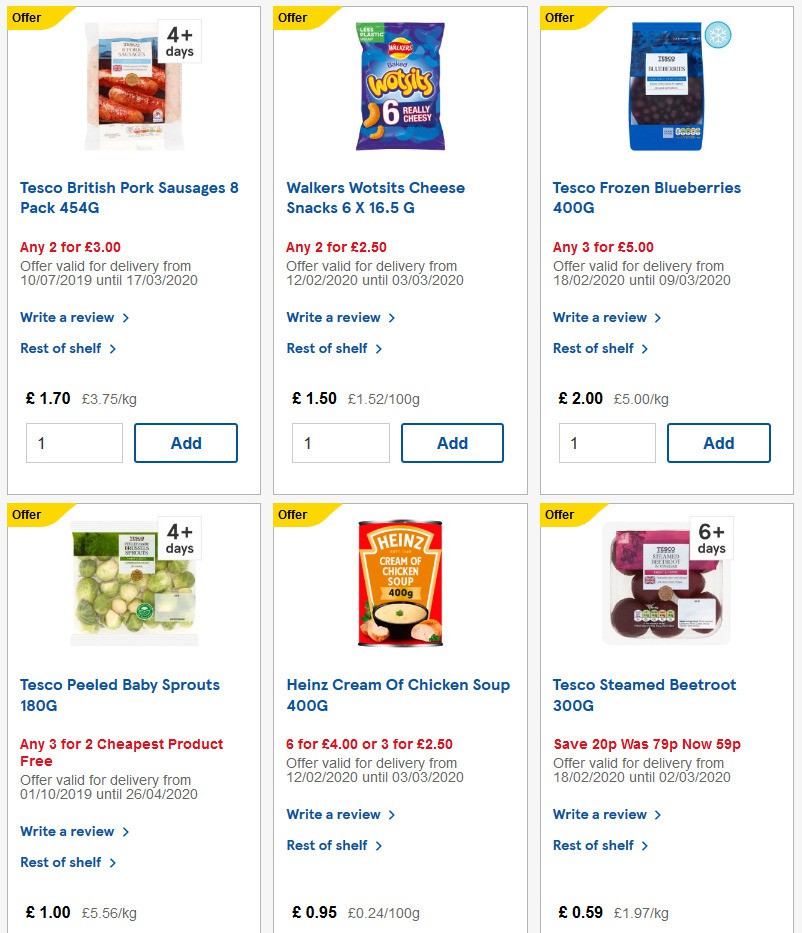 TESCO Offers from 19 February
