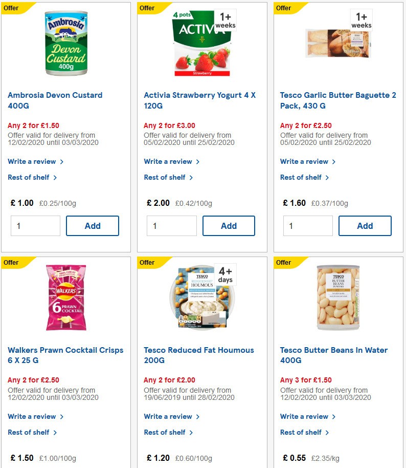 TESCO Offers from 19 February