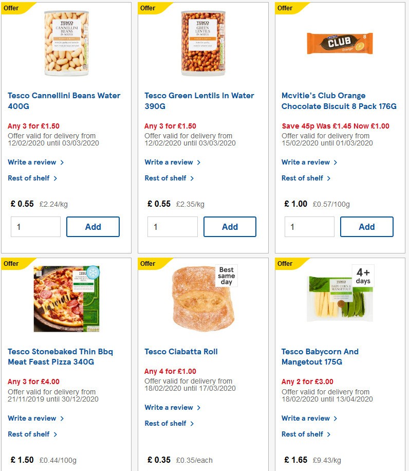 TESCO Offers from 19 February