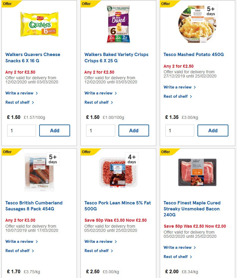 TESCO Offers from 19 February