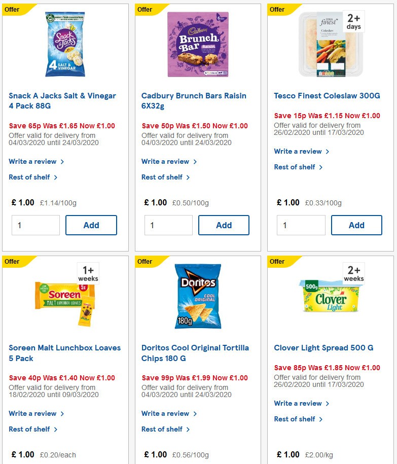 TESCO Offers from 4 March