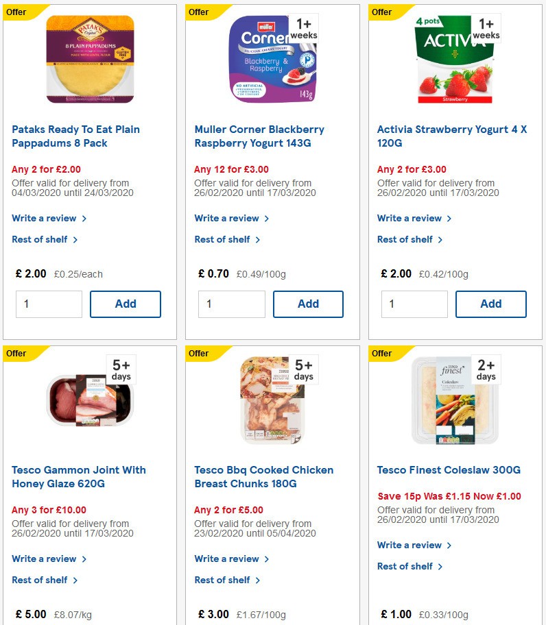 TESCO Offers from 11 March