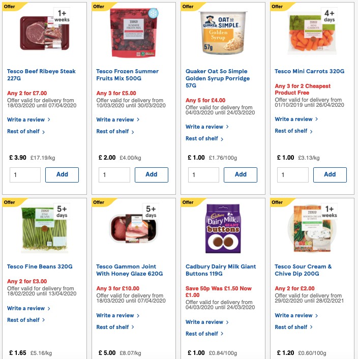 TESCO Offers from 18 March