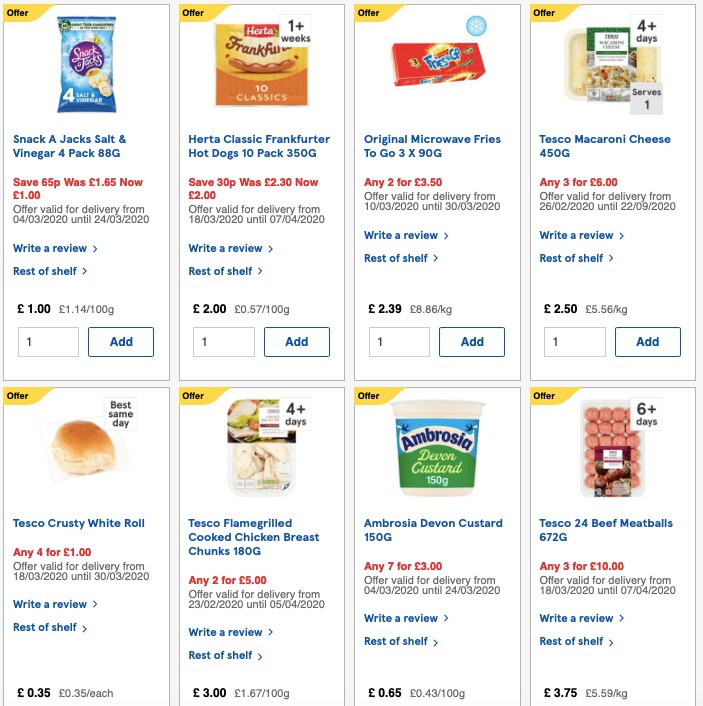 TESCO Offers from 18 March