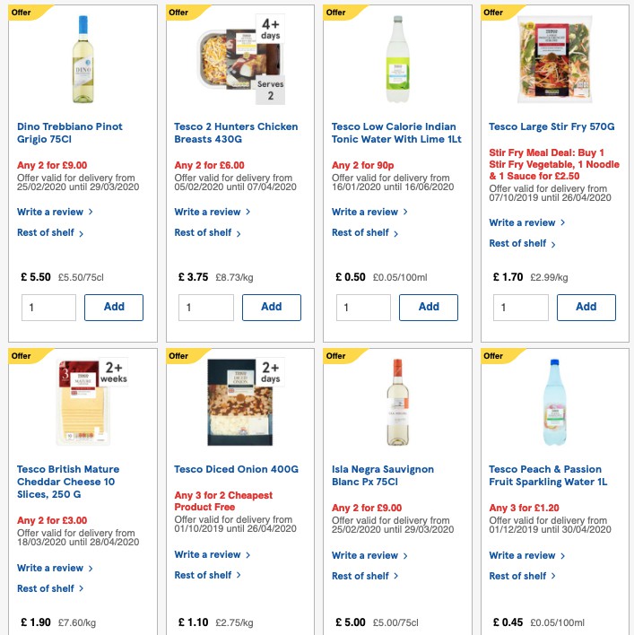 TESCO Offers from 18 March