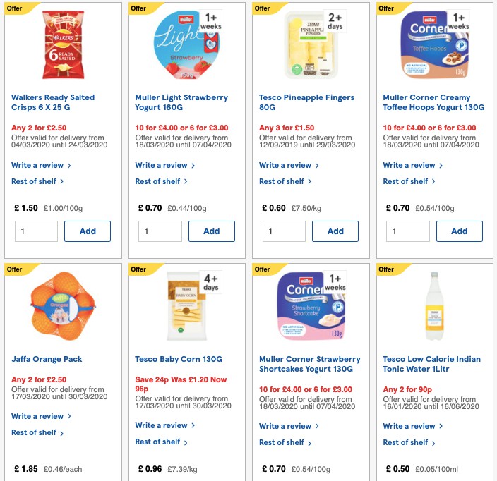 TESCO Offers from 18 March
