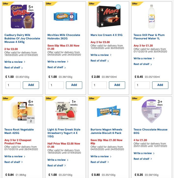 TESCO Offers from 18 March