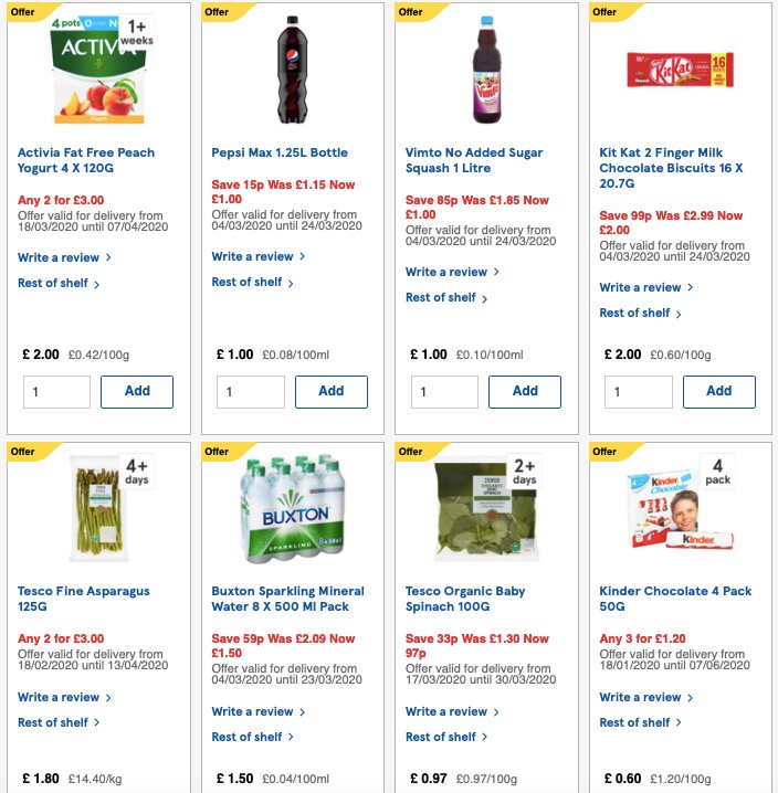 TESCO Offers from 18 March