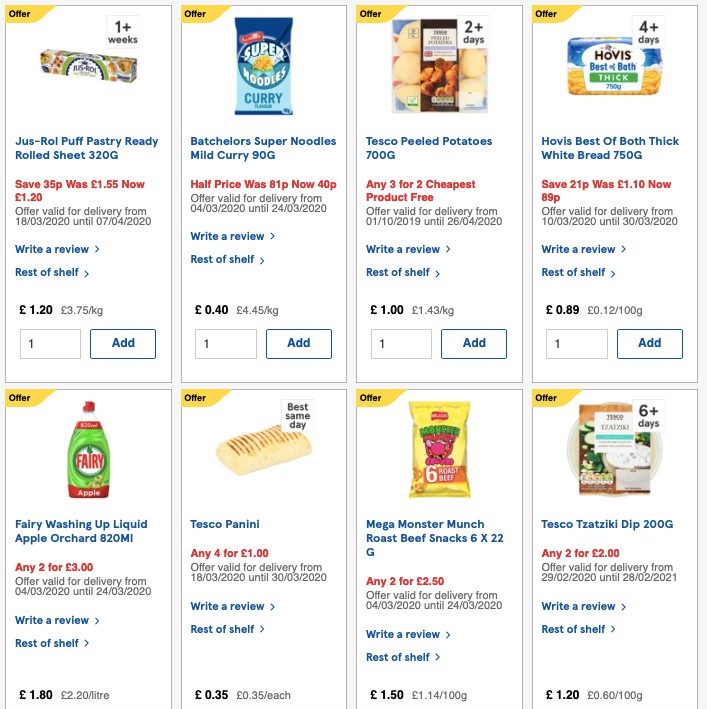 TESCO Offers from 18 March