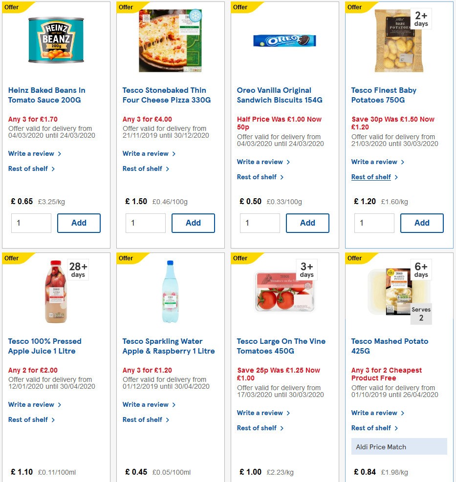 TESCO Offers from 24 March