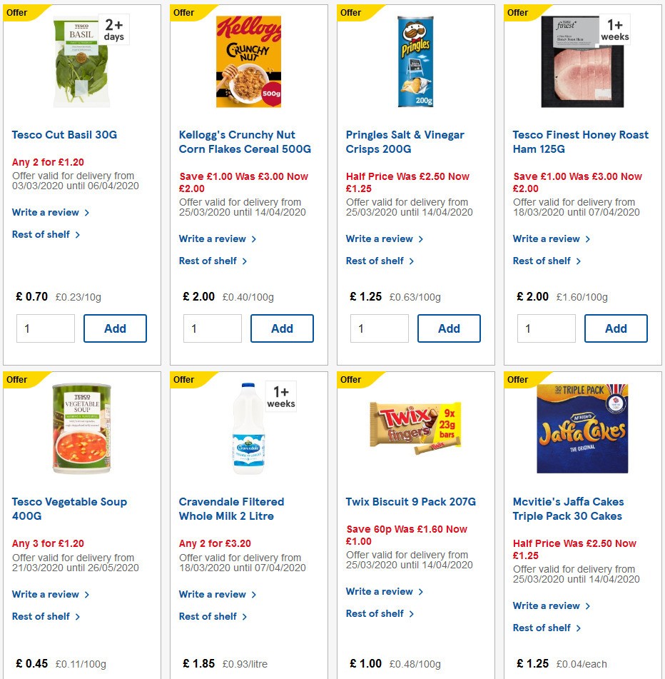 TESCO Offers from 1 April