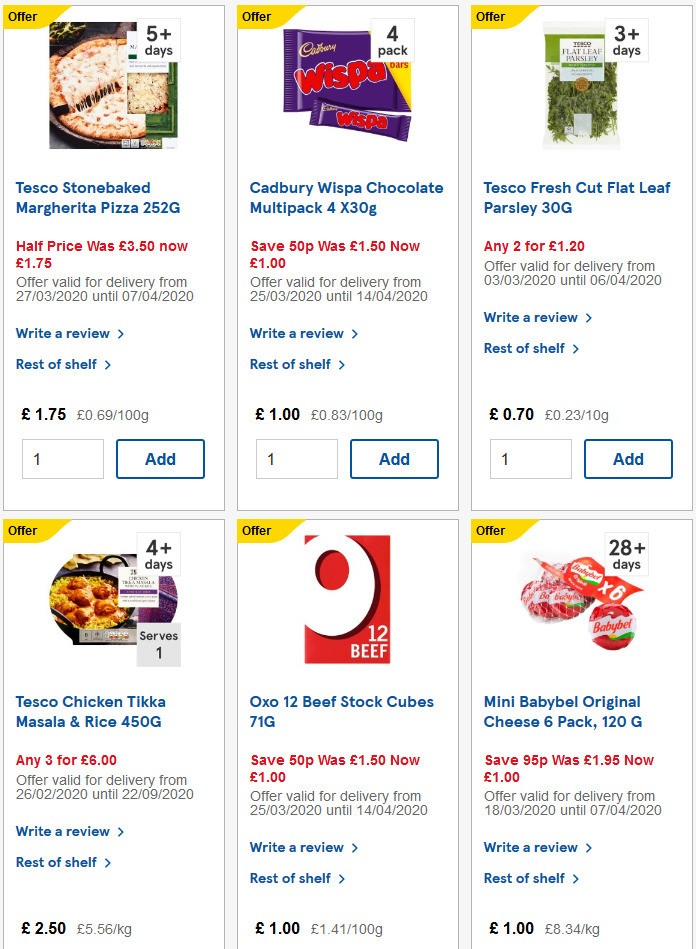 TESCO Offers from 1 April