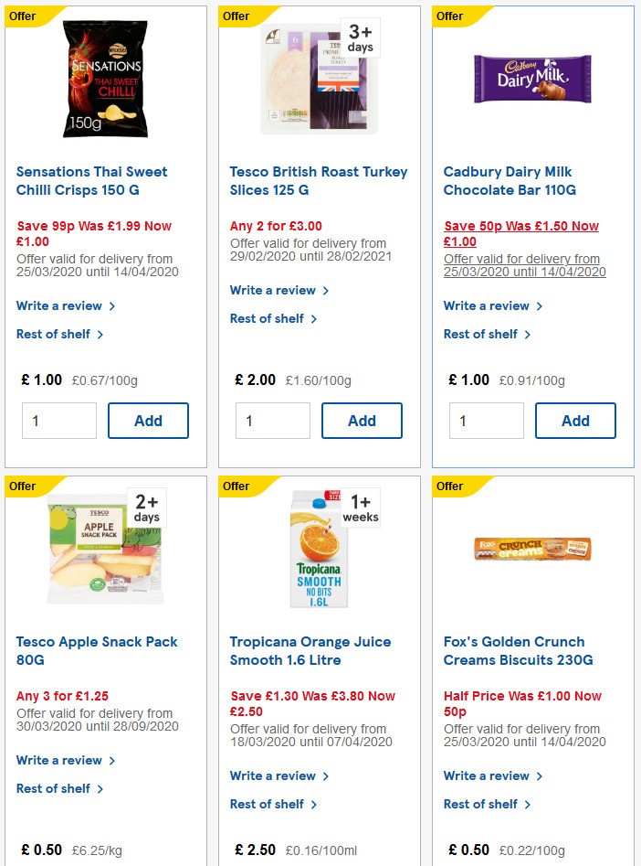 TESCO Offers from 1 April