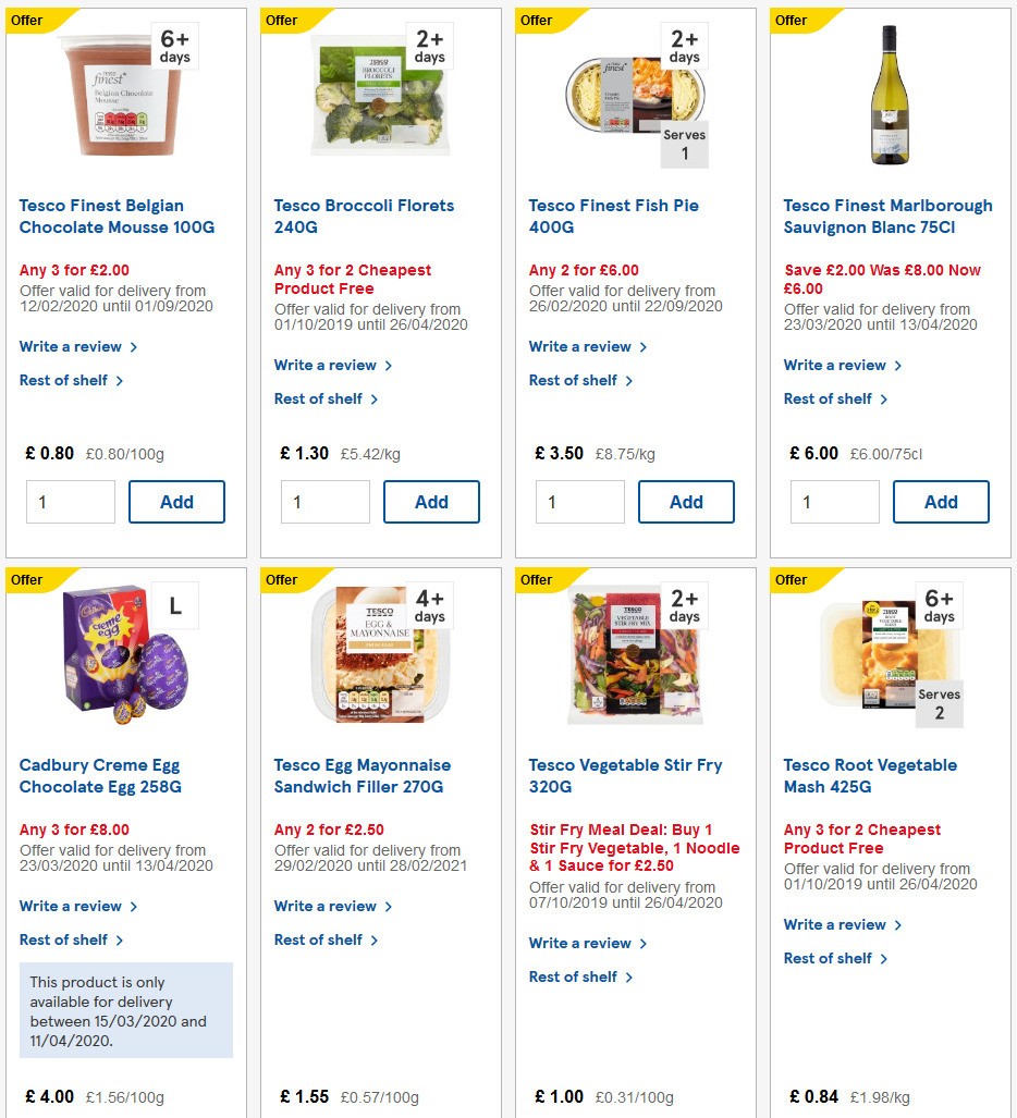 TESCO Offers from 1 April