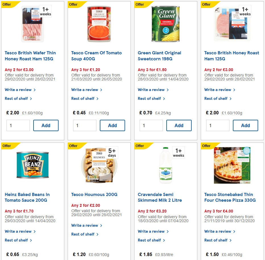 TESCO Offers from 1 April