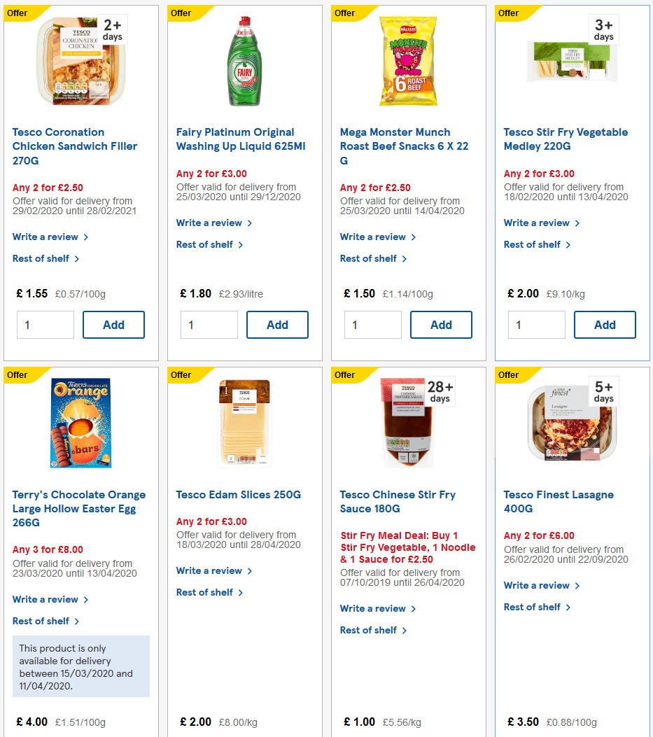 TESCO Offers from 1 April