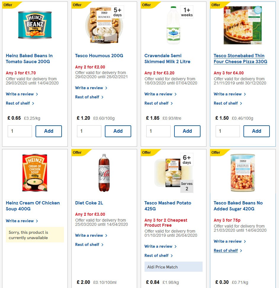 TESCO Offers from 1 April