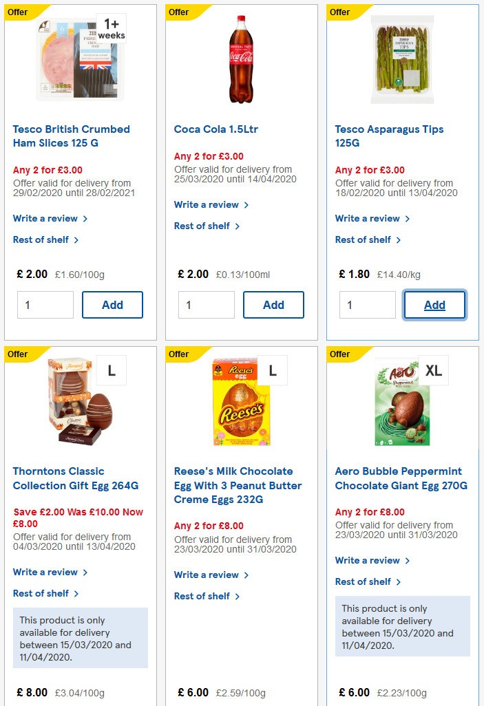 TESCO Offers from 1 April