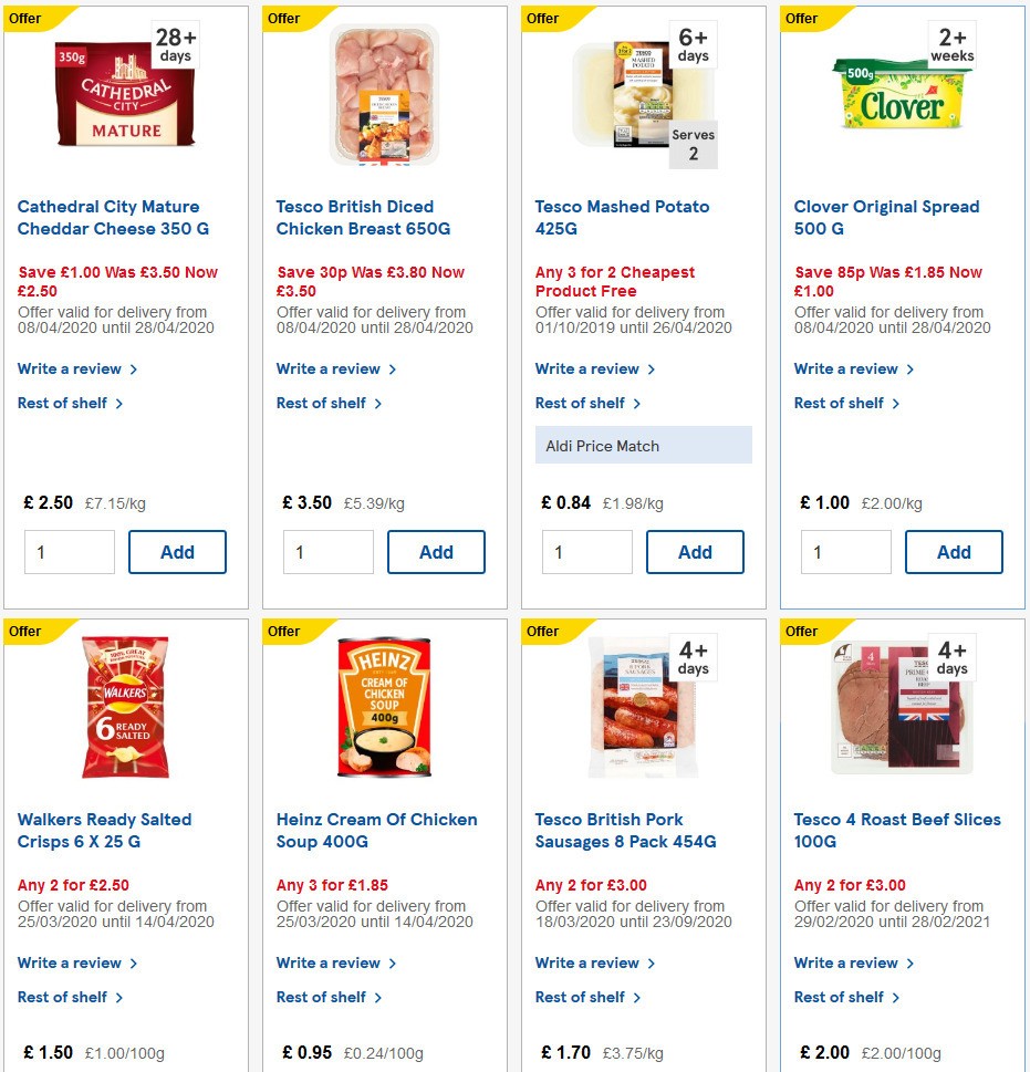 TESCO Offers from 8 April