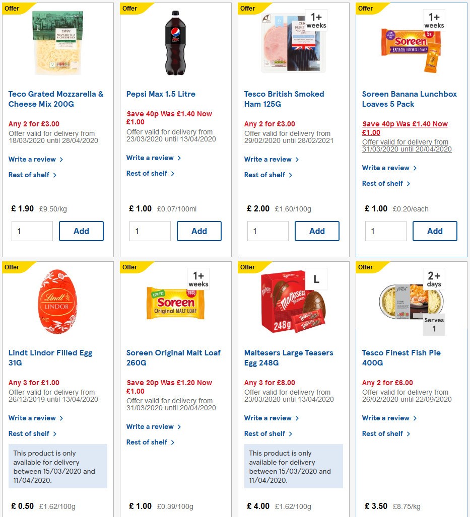 TESCO Offers from 8 April