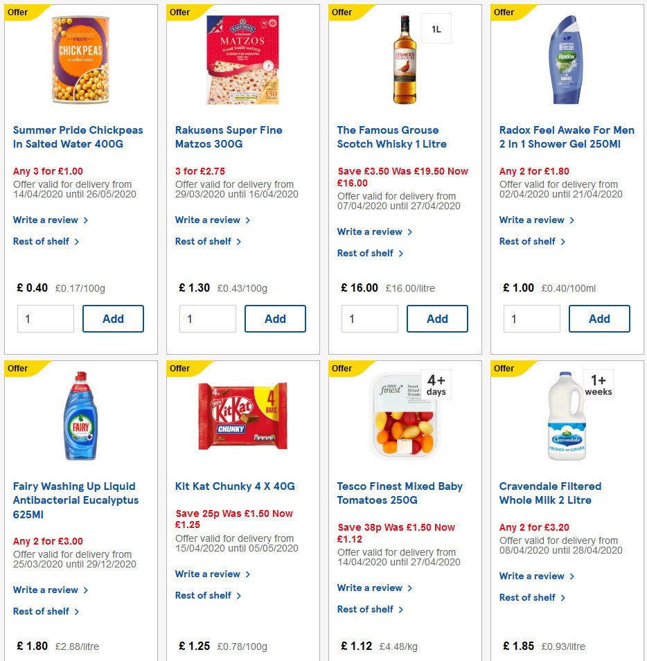 TESCO Offers from 15 April