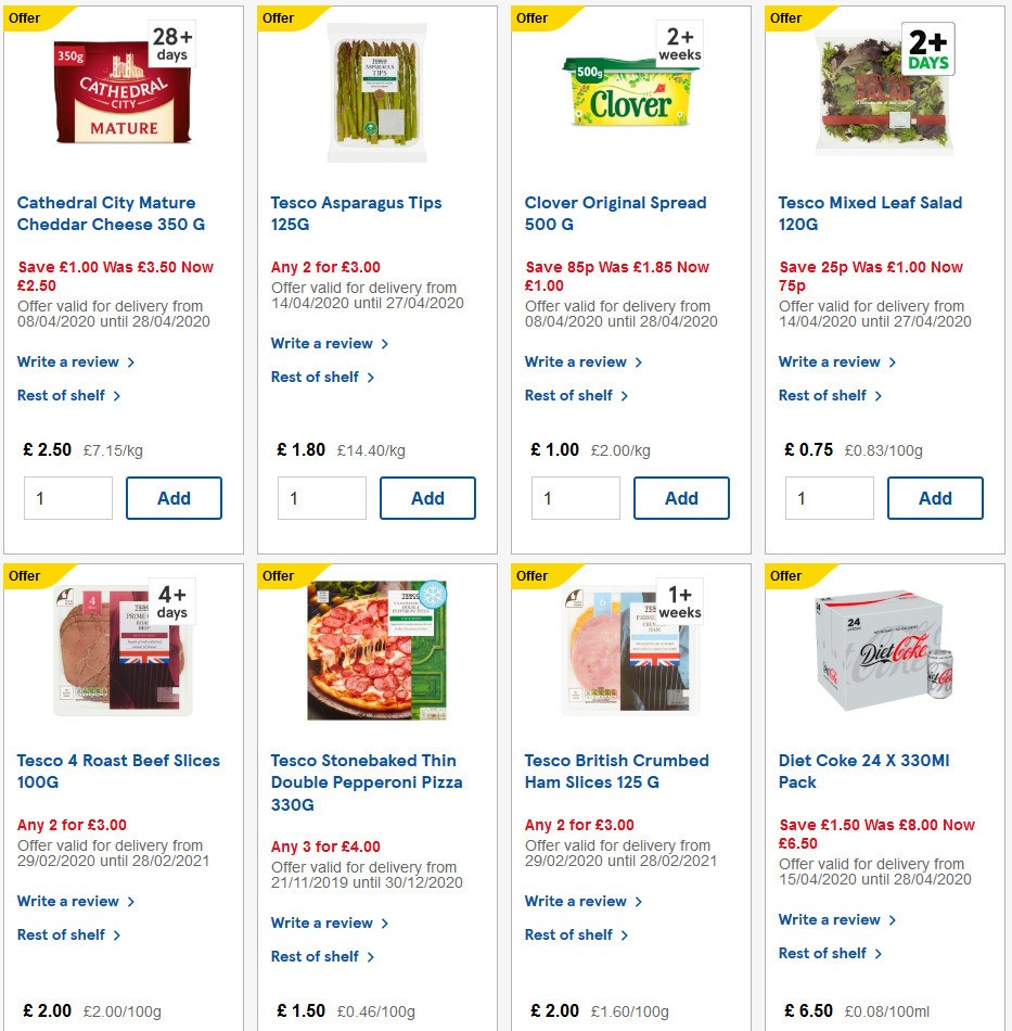 TESCO Offers from 15 April