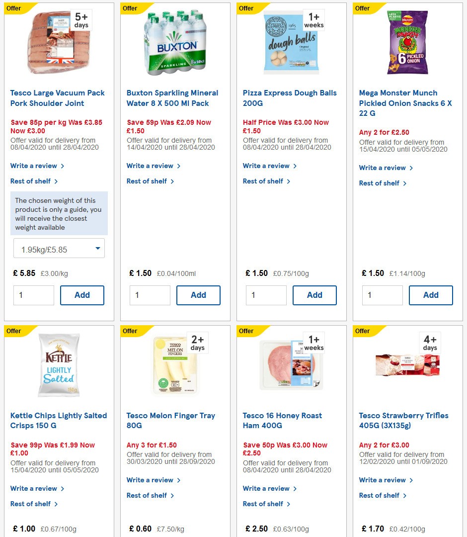 TESCO Offers from 22 April
