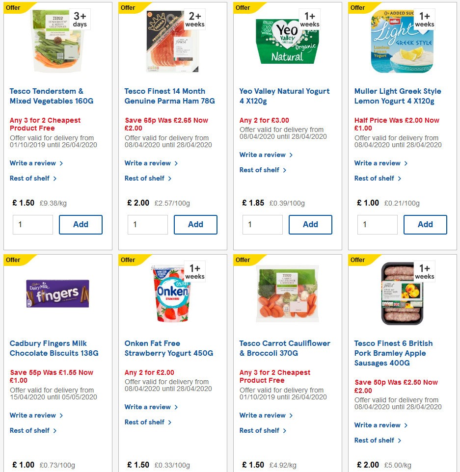 TESCO Offers from 22 April