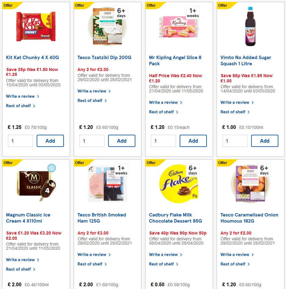 TESCO Offers from 22 April