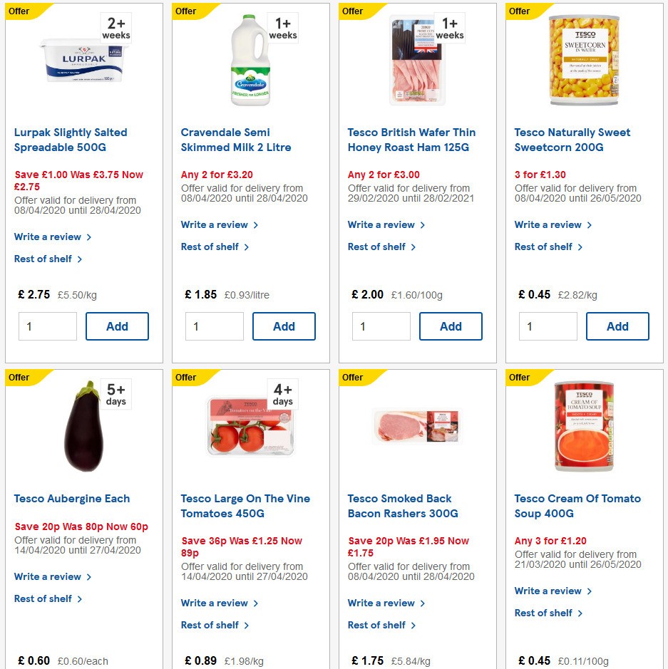 TESCO Offers from 22 April